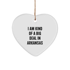Unique Arkansas Heart Ornament Gifts from Friends and Family - I Am Kind Of A Prime Selection In Arkansas Christmas Decor - Image 1
