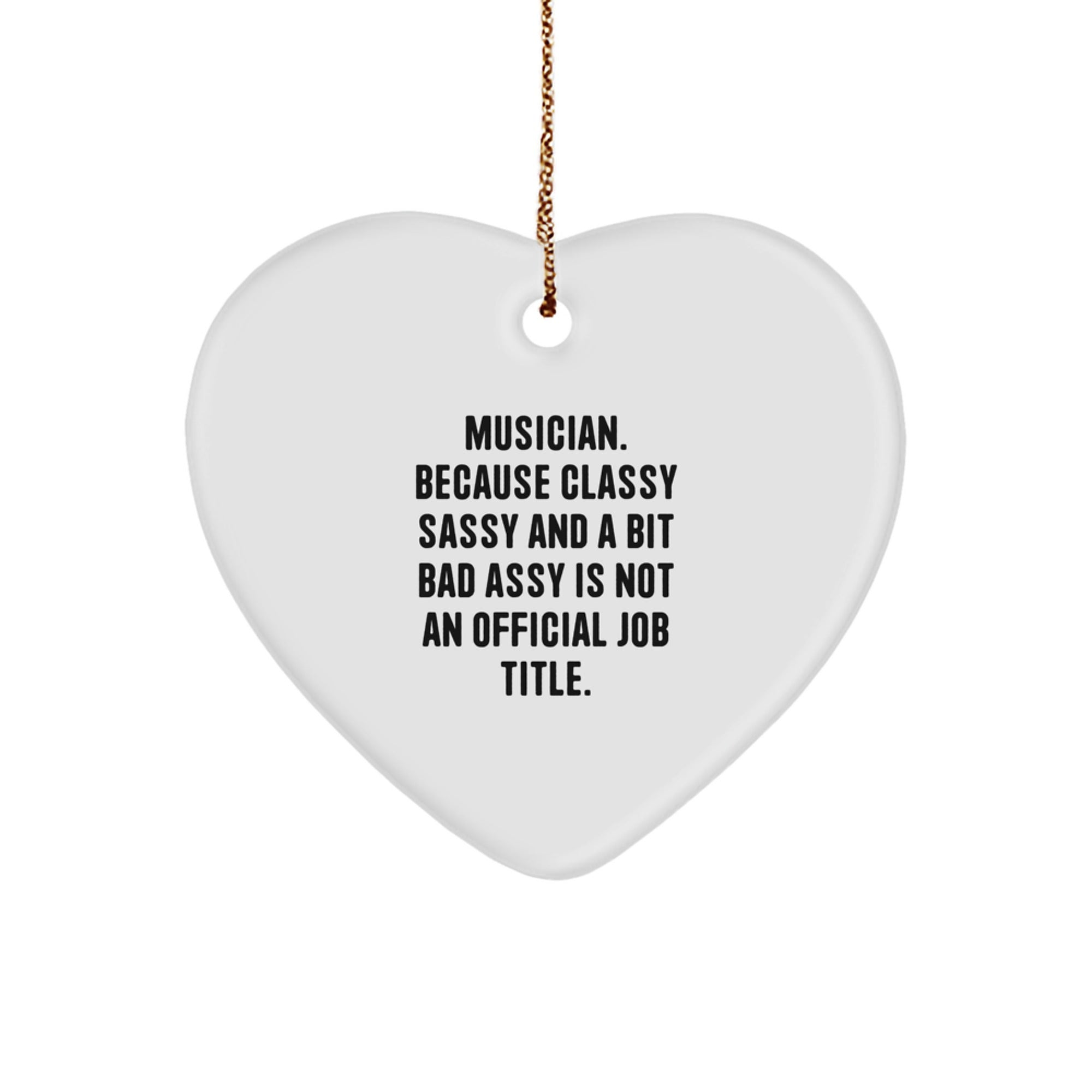 Funny Musician Heart Ornament Gifts for Musician Friends Family Members from Musician Enthusiasts - Christmas Unique Gifts Idea - Image 1