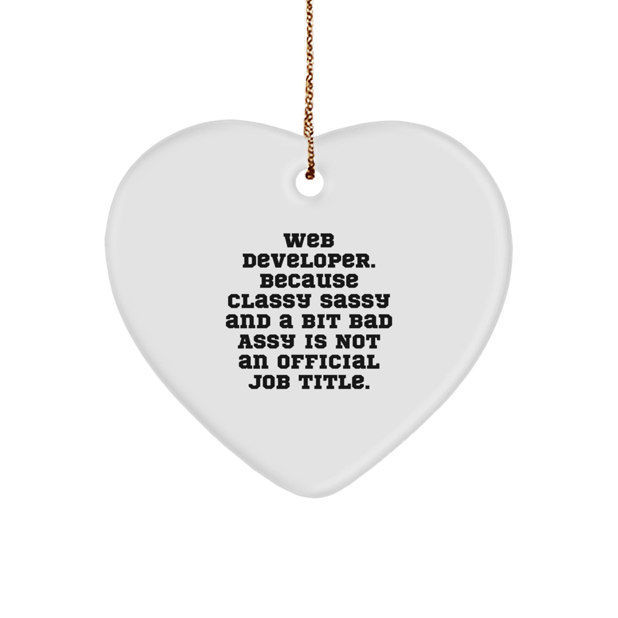 Gifts from Family for Web Developers - Inspirational Funny Heart Ornament - Christmas Unique Decorations for Web Programmer Friends - Image 1