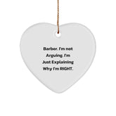 Funny Barber Gifts from Friends for Men Christmas Unique Ornament - Image 1