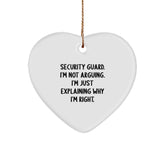 Security Guard Funny Heart Ornament Gifts from Coworkers for Men, Women, Friends, Family on Christmas Unique Gifts - Image 1