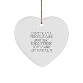 Funny Personal Care Aide Gifts, Heart Ornament for Christmas Unique Gifts from Family, Friends, Coworkers to Personal Care Aide, Men, Women - Image 1