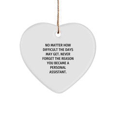 Funny Personal Assistant Heart Ornament Gifts from Men Friends for Christmas Unique Gifts - Image 1