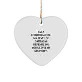 Chiropractor Gifts - Funny Heart Ornament, 'I'm A Chiropractor, Gifts from Friends, for Chiropractors, Christmas Unique Gifts' - Image 1