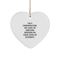 Chiropractor Gifts - Funny Heart Ornament, 'I'm A Chiropractor, Gifts from Friends, for Chiropractors, Christmas Unique Gifts' - Image 1
