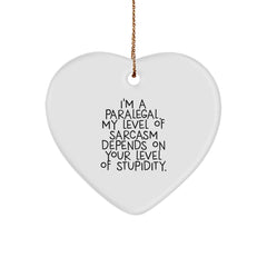 Funny Paralegal Gifts for Paralegal, Heart Ornament with I'm A Paralegal - Gifts from Friends for Christmas Unique Gifts - Image 1