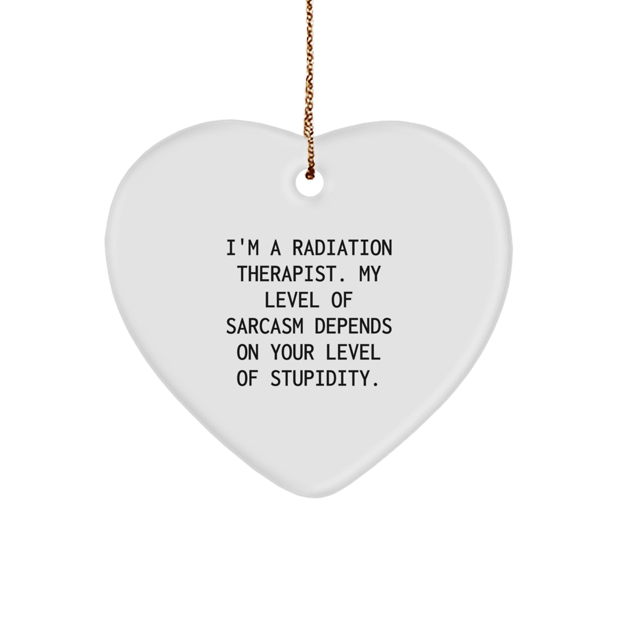 Radiation Therapist Gifts, Funny Heart Ornament, Gifts from Family for Radiation Therapist, Inspirational Quote, Christmas Unique Gifts - Image 1
