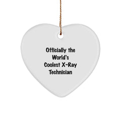 Funny X-Ray Technician Gifts, Heart Ornament, Christmas Unique Gifts, Gifts from Family to X-Ray Technician - Image 1