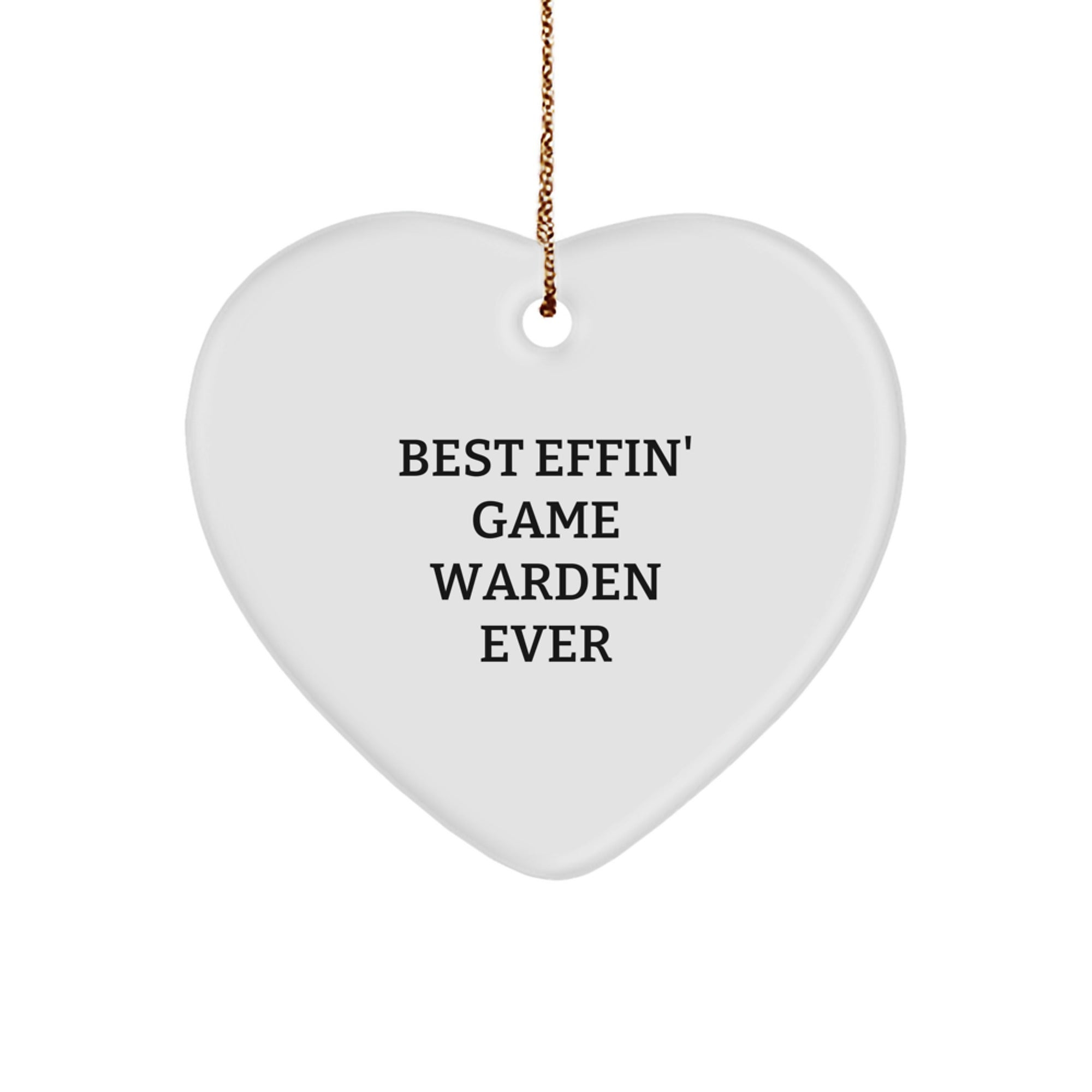 Funny Game Warden Heart Ornament Gifts from Men, Perfect for Christmas Unique Gifts for Game Warden Friends and Family - Image 1