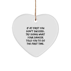 Funny Dancer Heart Ornament Gifts from Friends for Dancer Christmas Unique Ornaments - Image 1