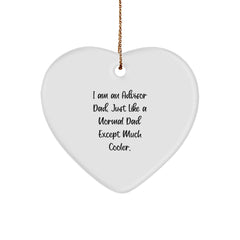 Funny 'I Am An Advisor Dad' Heart Ornament, Gifts from Men to Advisors, Perfect for Christmas - Image 1