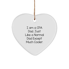 CPA Dad Gifts, Funny Heart Ornament for Christmas - Gifts from Men to CPA, 'I Am A Cpa Dad' - Image 1