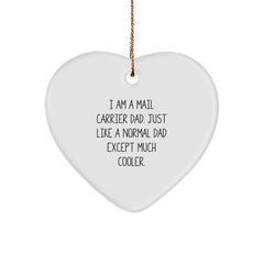 Funny Mail Carrier Gifts from Men to Friends, Heart Ornament for Christmas Unique Gifts - Image 1