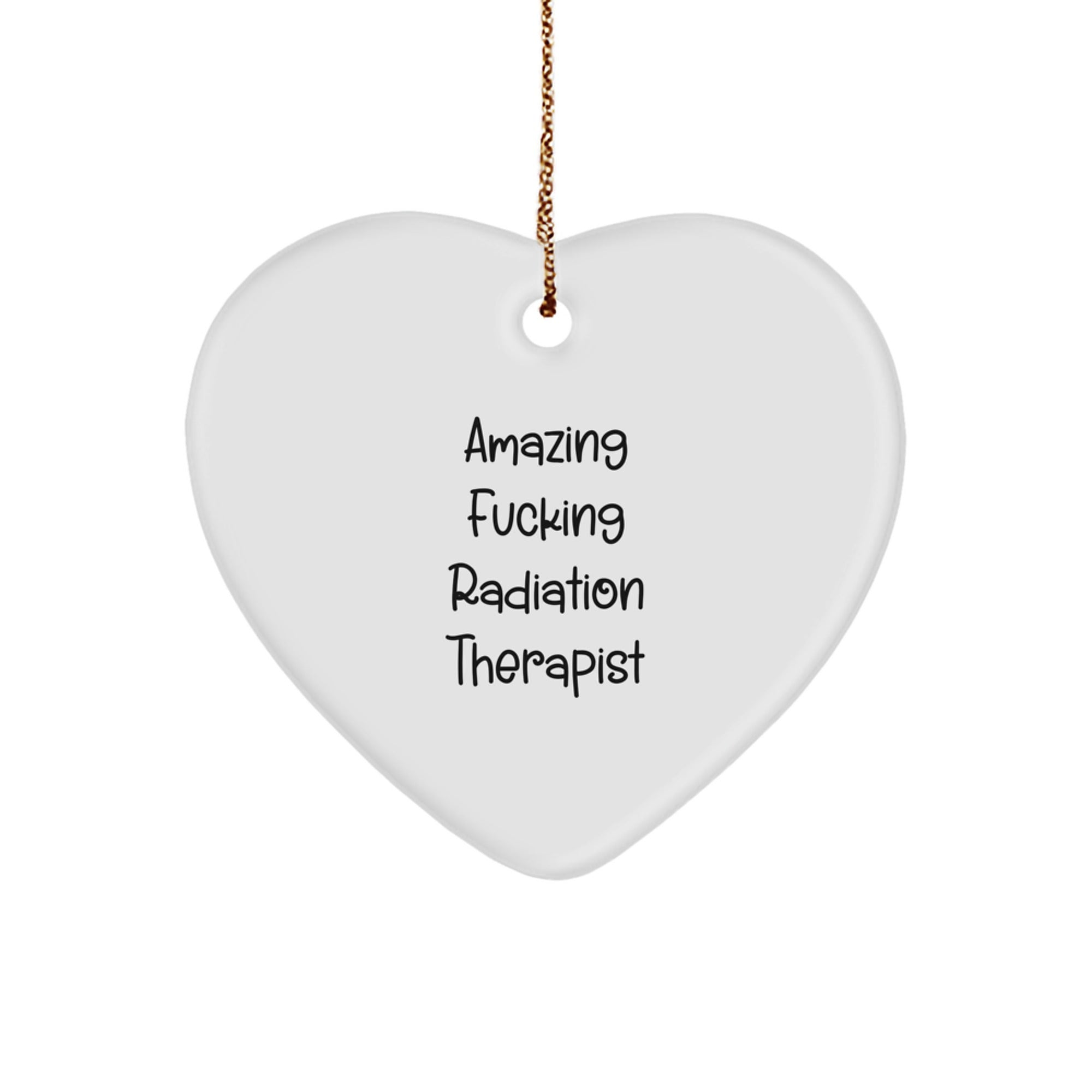 Funny Radiation Therapist Gifts from Friends - 'Amazing' Heart Ornament for Men Radiation Therapist, Radiation Therapist Heart Ornament, Christmas Unique Gifts - Image 1