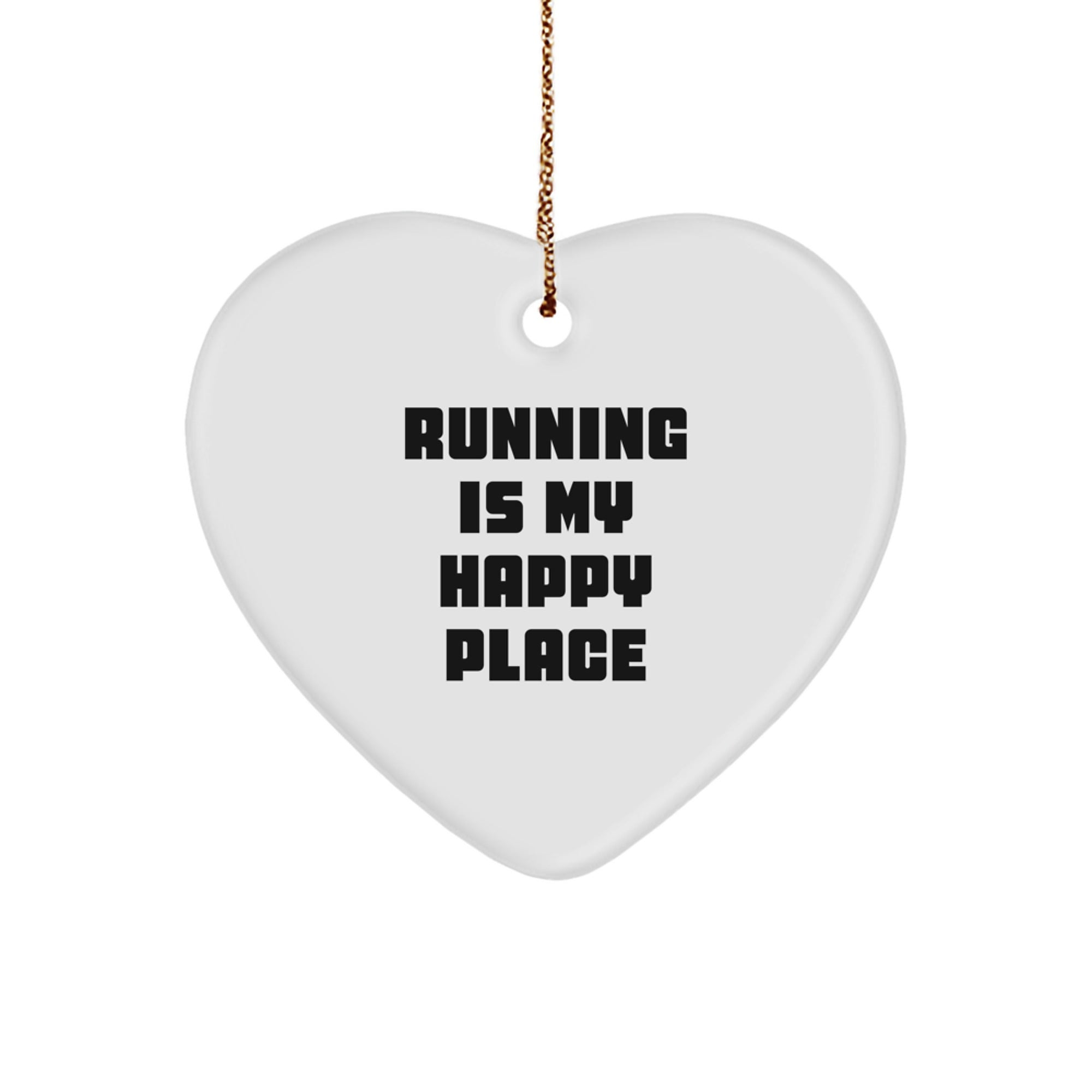 Funny Running Heart Ornaments Gifts from Friends for Running Enthusiasts, Christmas Unique Running Decorations, Inspirational Running Quotes, Heart Shaped Running Gifts - Image 1