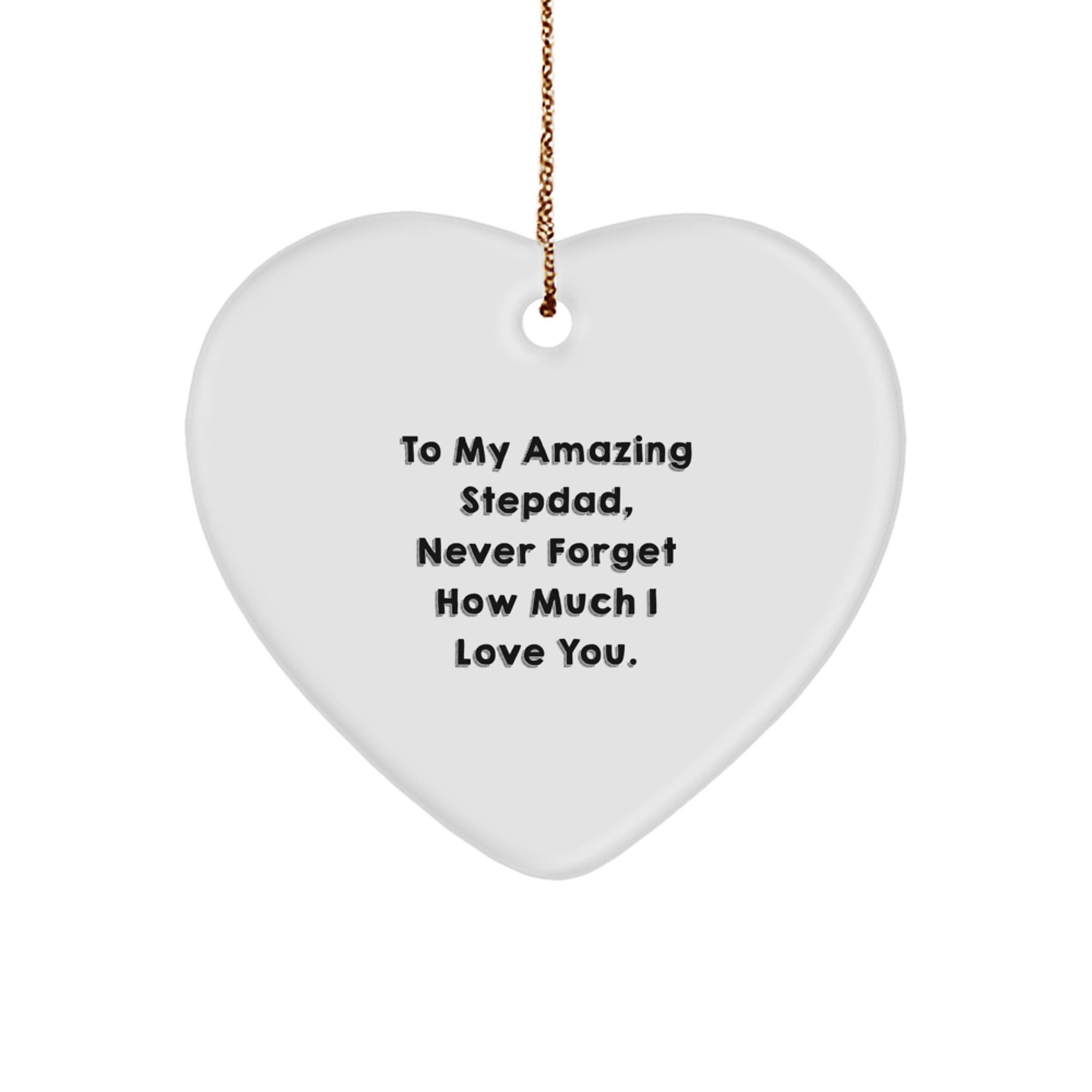 Funny Heart Shaped Ornament Gifts from Family for Stepdad on Christmas Unique Gifts - Image 1