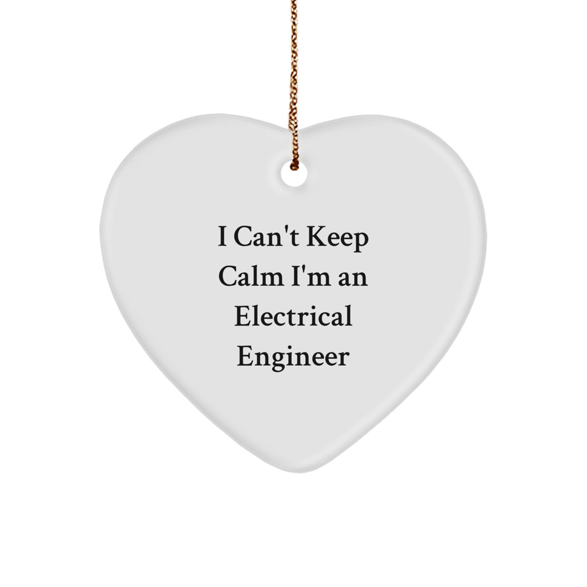 Funny Electrical Engineer Heart Ornament Gifts for Men or Women from Family, Friends or Coworkers - I'm An Electrical Engineer Unique Christmas Decoration - Image 1
