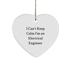 Funny Electrical Engineer Heart Ornament Gifts for Men or Women from Family, Friends or Coworkers - I'm An Electrical Engineer Unique Christmas Decoration - Image 1