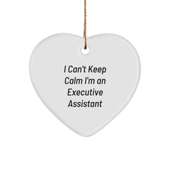 Funny Executive Assistant Heart Ornament Gifts from Friends for Christmas Unique Office Decor - Image 1