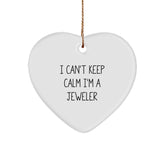 Funny Jeweler Heart Ornament Gifts from Friends - I'm A Jeweler Christmas Unique Gifts for Jeweler - Image 1
