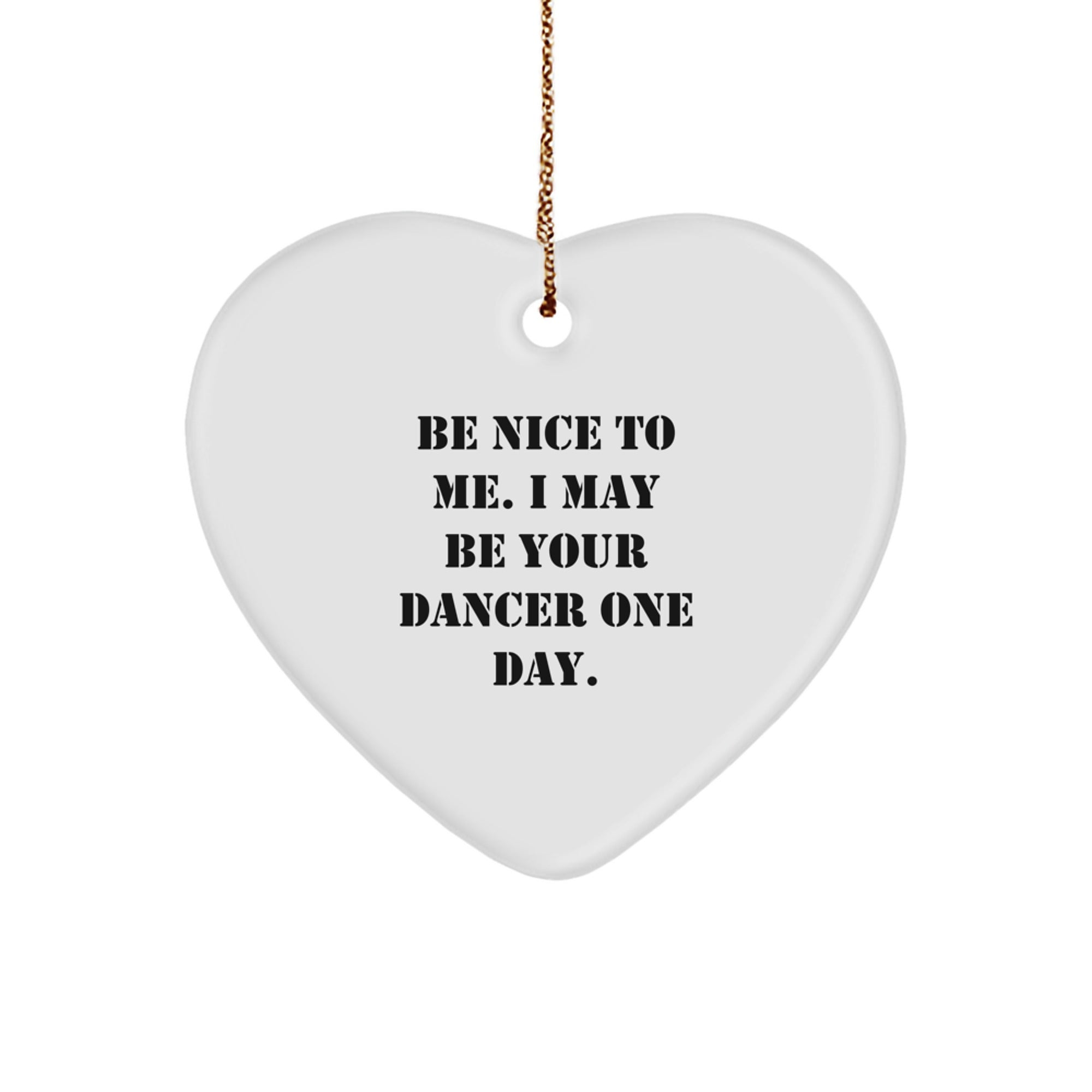 Funny Dancer Heart Ornament Gifts from Men to Dancers, Unique Christmas Unique Gifts for Women Friends Family - Image 1