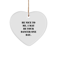 Funny Dancer Heart Ornament Gifts from Men to Dancers, Unique Christmas Unique Gifts for Women Friends Family - Image 1