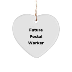 Funny Postal Worker Gifts, Heart Ornament Quote for Christmas, Gifts from Friends, Gifts for Postal Workers, Durable MDF with High-Gloss Finish, Unique Present Idea - Image 1