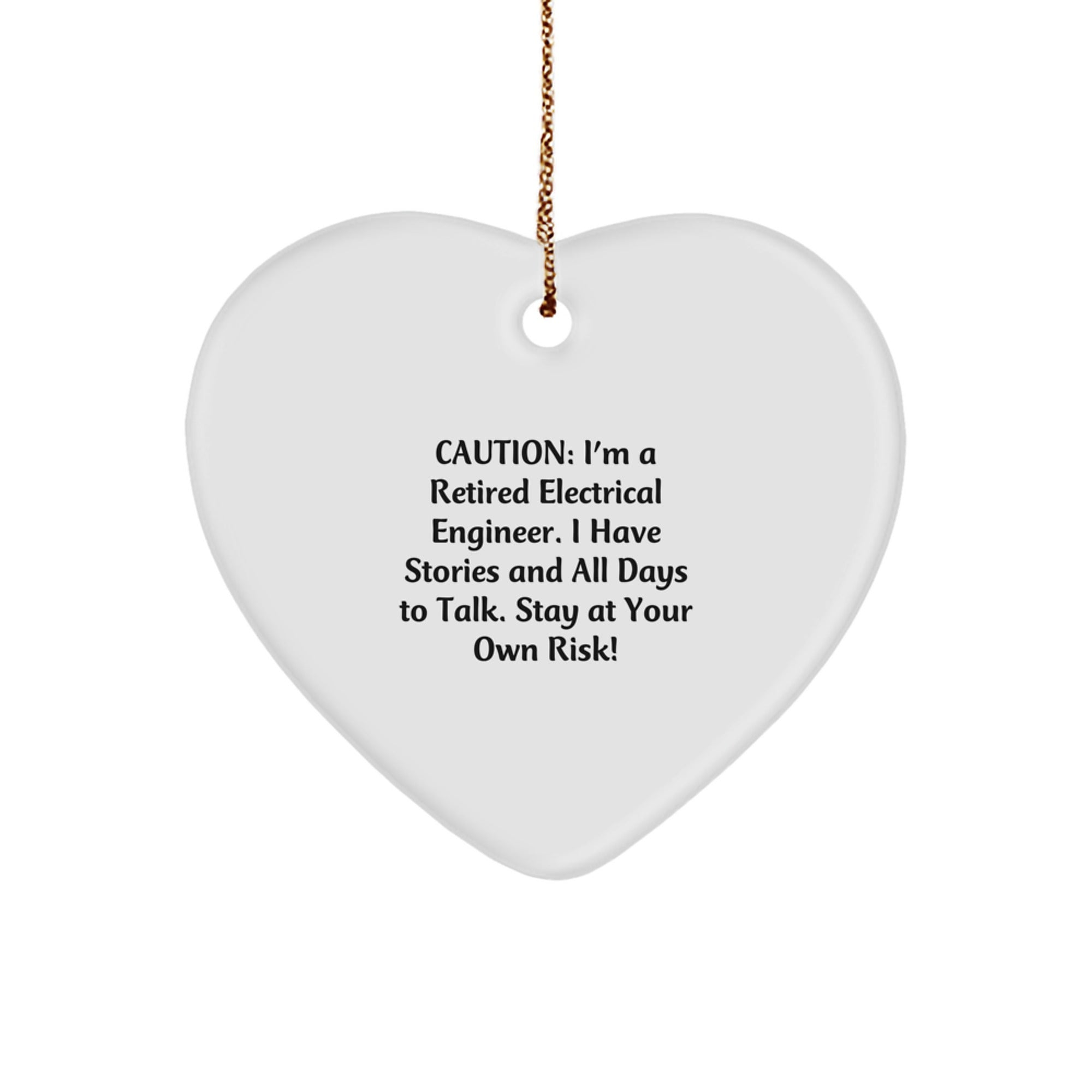 Gifts from Electrical Engineers to Electrical Engineers - Funny Quote Heart Ornament, Ideal Gifts for Christmas, Inspirational Electrical Engineer Gifts, Heart Shaped - Image 1