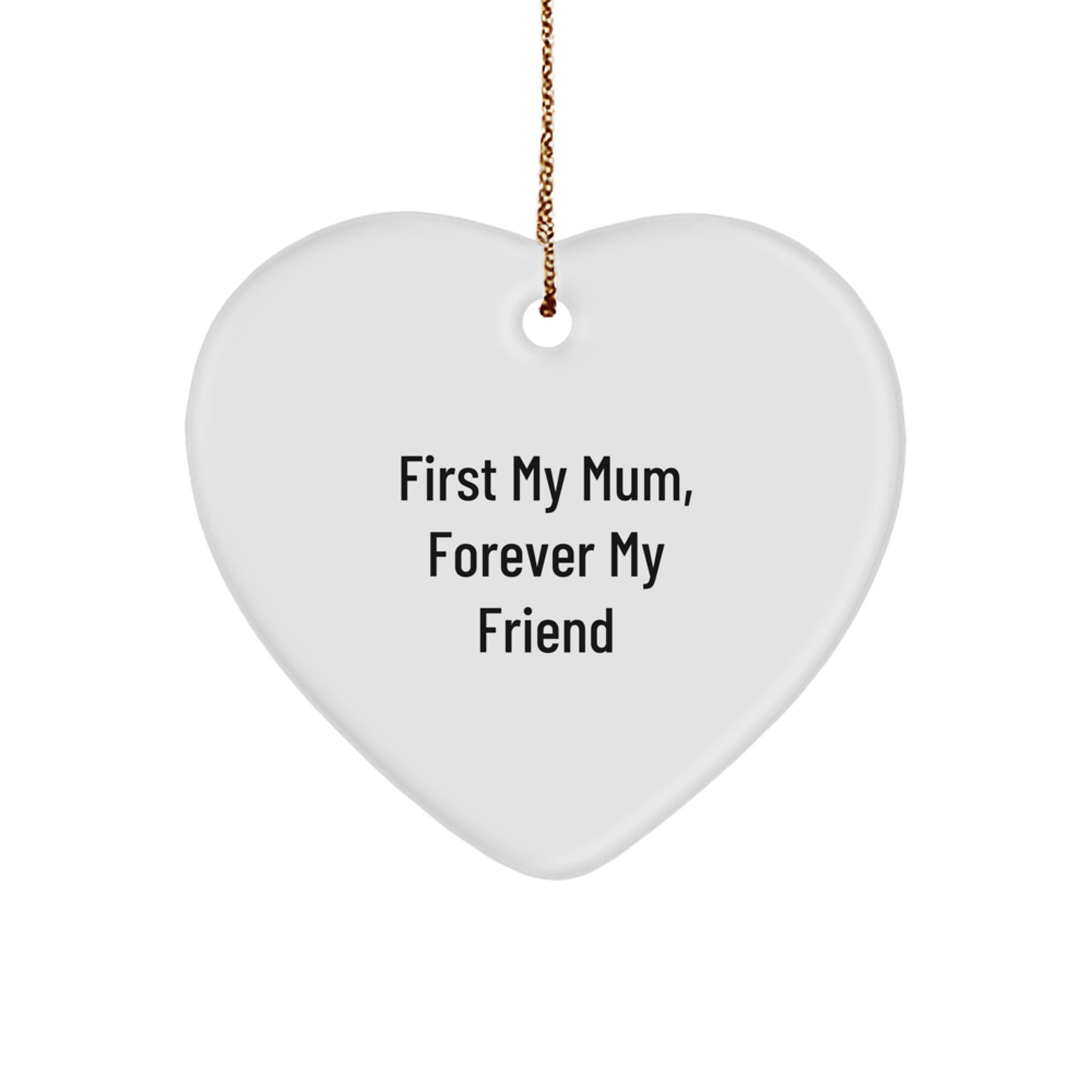 Funny Mum Heart Ornament Gifts from Friends or Family for Mum's Christmas Unique Gifts - Image 1