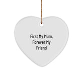 Funny Mum Heart Ornament Gifts from Friends or Family for Mum's Christmas Unique Gifts - Image 1