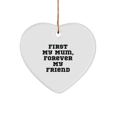 Funny Mum Heart Gifts from Men or Women - Inspirational Heart Ornament for Mum - Christmas Unique Gifts for Mum - Image 1
