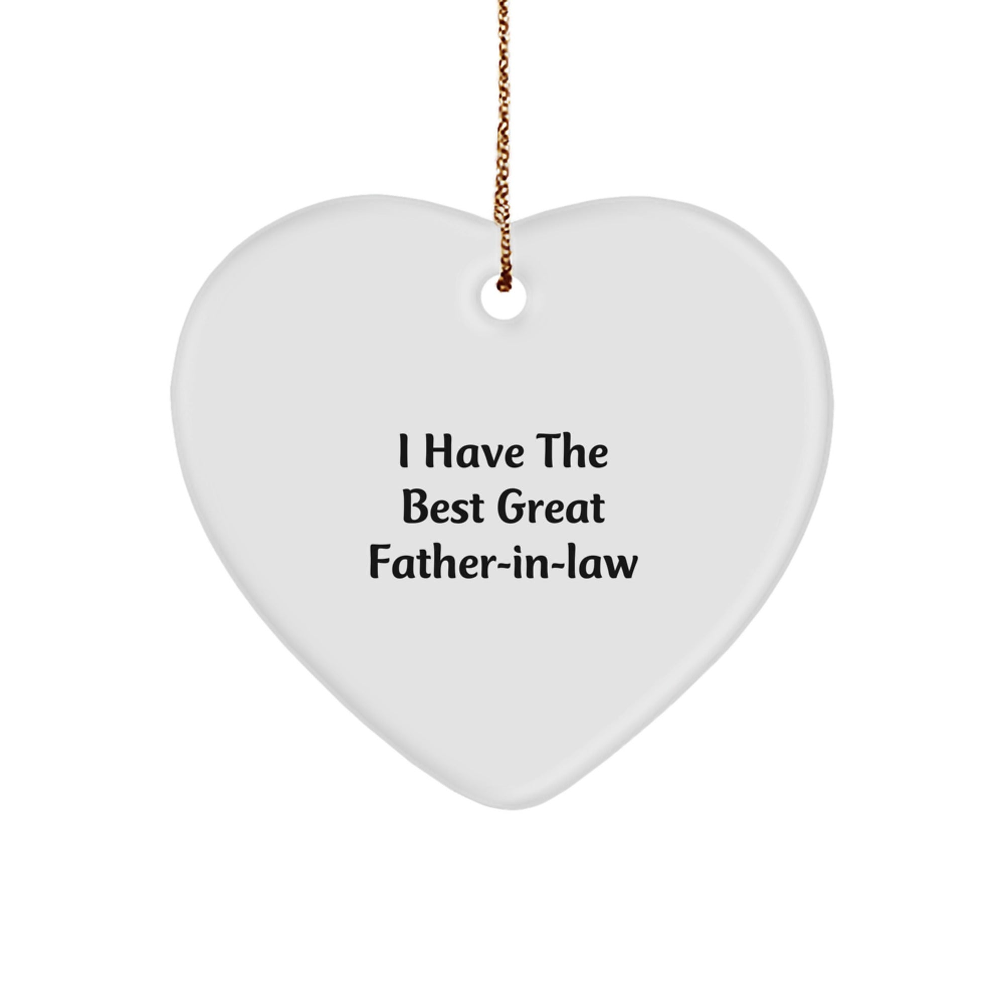 Funny Father-in-law Heart Ornament, Gifts from Men to Father-in-law, Unique Heart Ornaments for Father-in-law, I Have The Best Great Father-in-law Christmas Unique Gifts - Image 1