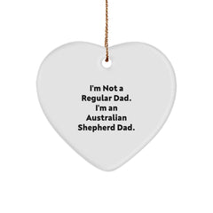 Australian Shepherd Dog Gifts for Dad, Funny Heart Ornament for Men, Gifts from Dad to Australian Shepherd Dog Dad, Christmas Unique Gifts - Image 1