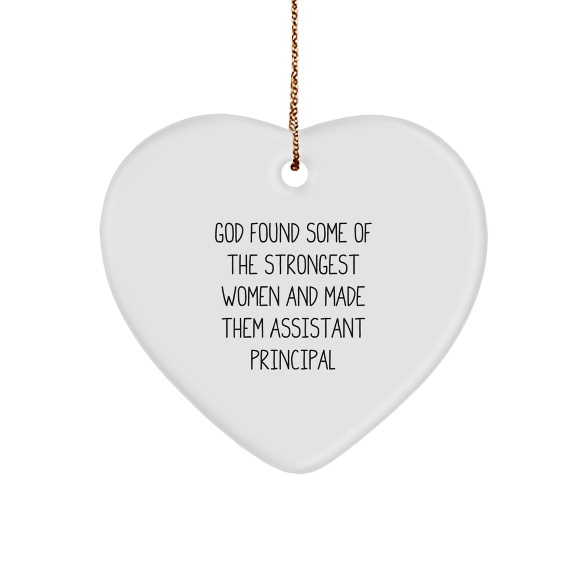 Funny Assistant Principal Gifts, Inspirational Heart Ornament for Strong Women, Christmas Unique Gifts from Friends to Assistant Principals - Image 1
