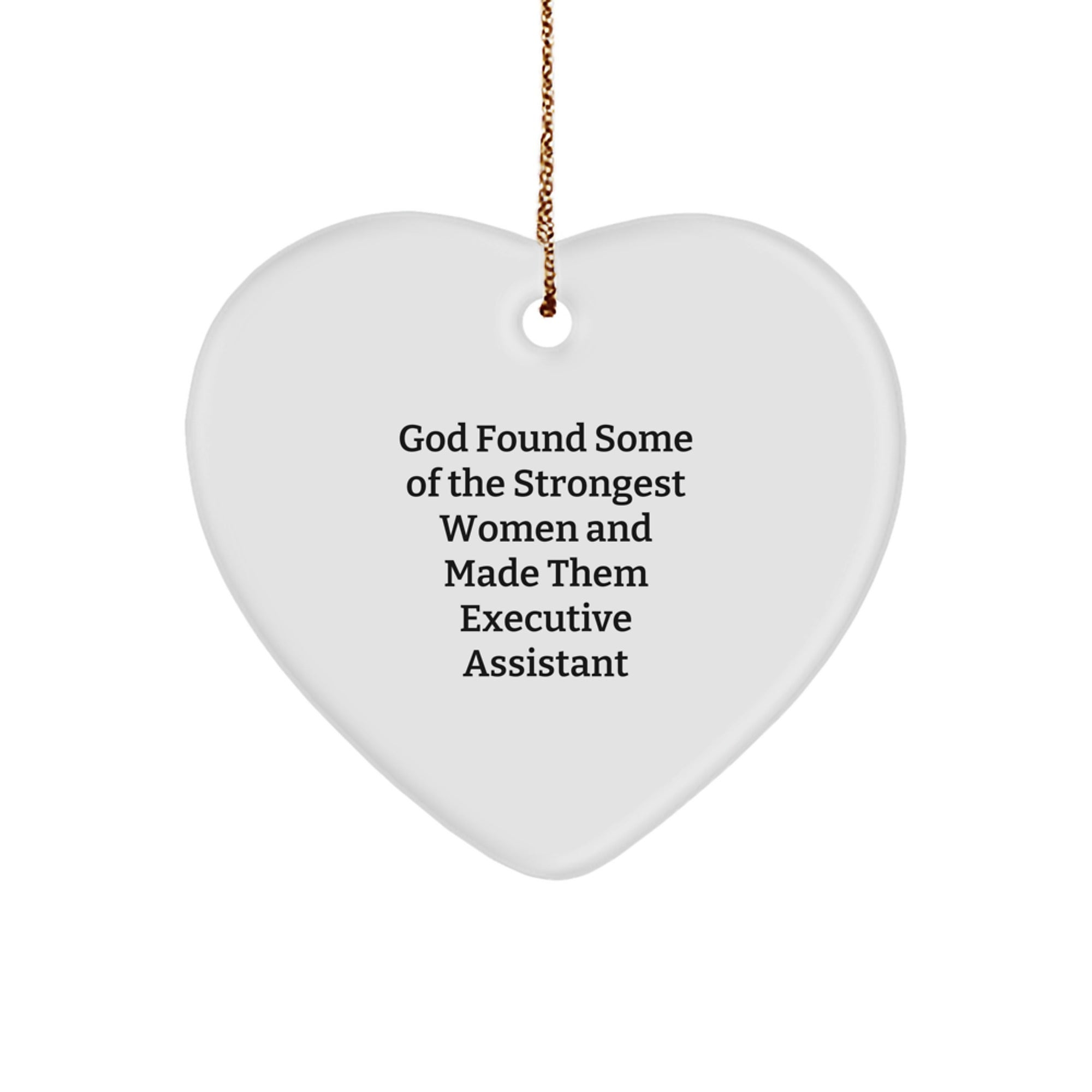 Funny Executive Assistant Heart Ornament Gifts from Women to Executive Assistants, Perfect for Christmas - Image 1