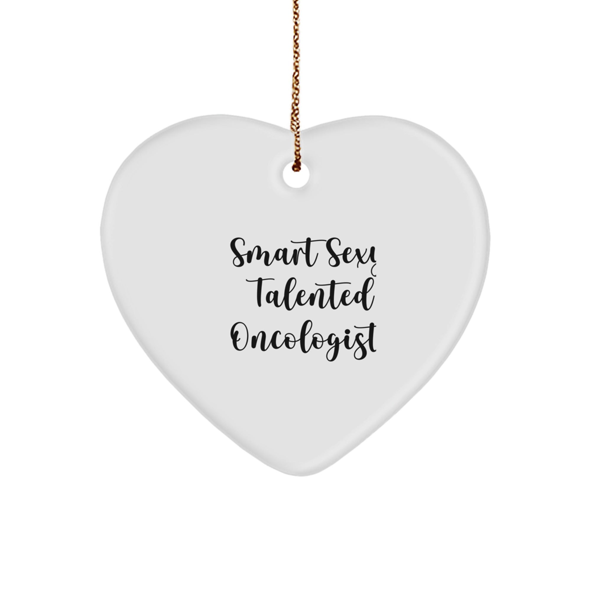 Heartfelt Gifts from Friends, Family & Coworkers - Inspirational Oncologist Quote Heart Ornament, Christmas, White, Unique, Funny, Gifts for Men - Image 1