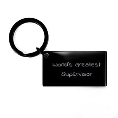 Funny Supervisor Keychain Gifts from Friends for Christmas Unique Supervisor Keychain, Supervisor Gifts for Men, World's Greatest Supervisor Keychain - Image 1