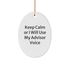 Funny Advisor Oval Ornament Gifts from Friends for Christmas Unique Advisors - Image 1