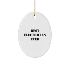 Funny Electrician Quotes Oval Ornament Gifts from Men to Electrician Christmas Unique - Image 1