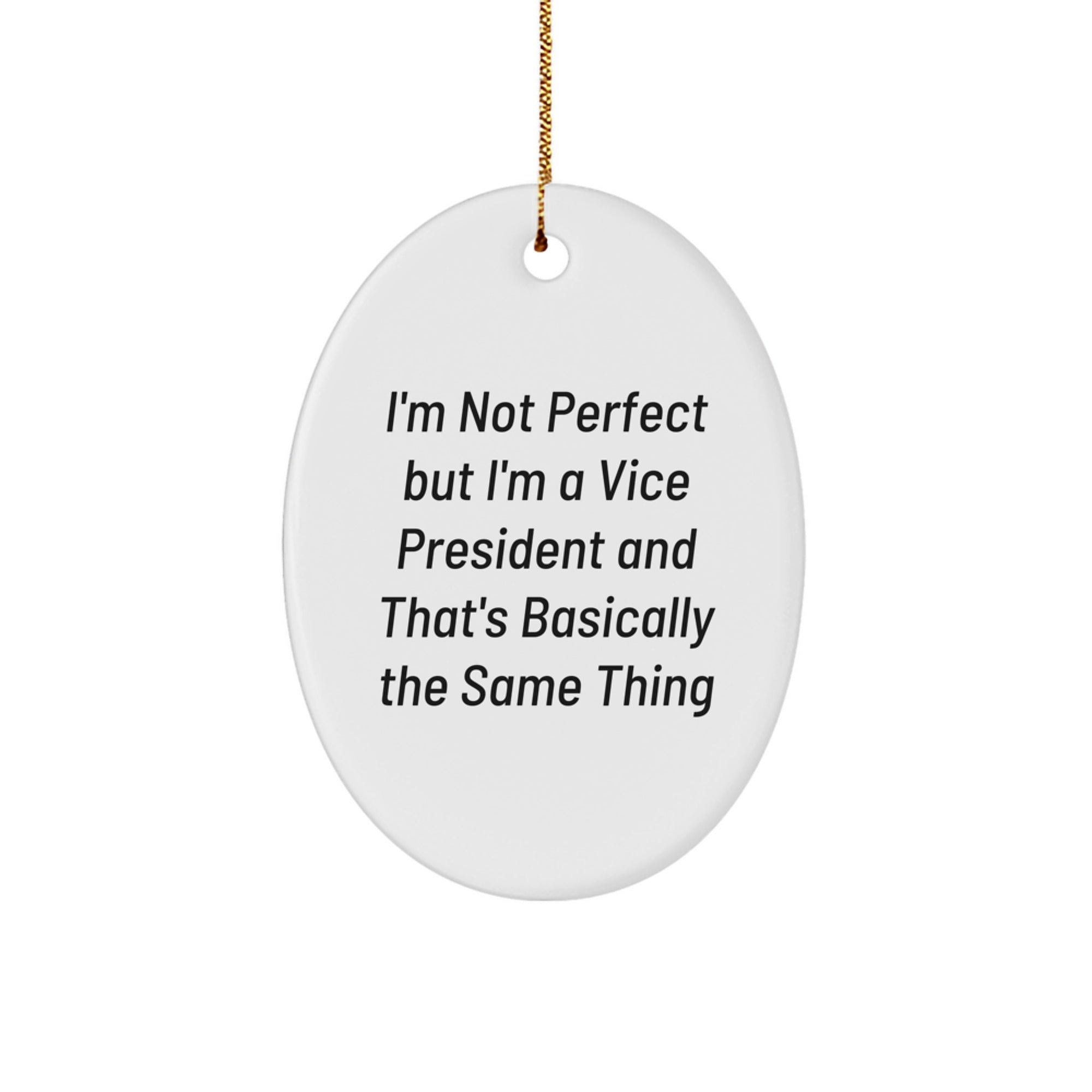 Funny Vice President Oval Ornament Gifts from Friends to Vice President Christmas Unique Presents - Image 1