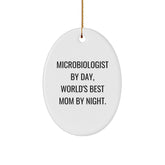 Funny Microbiologist Gifts from Mom - Oval Ornament for Christmas - Image 1