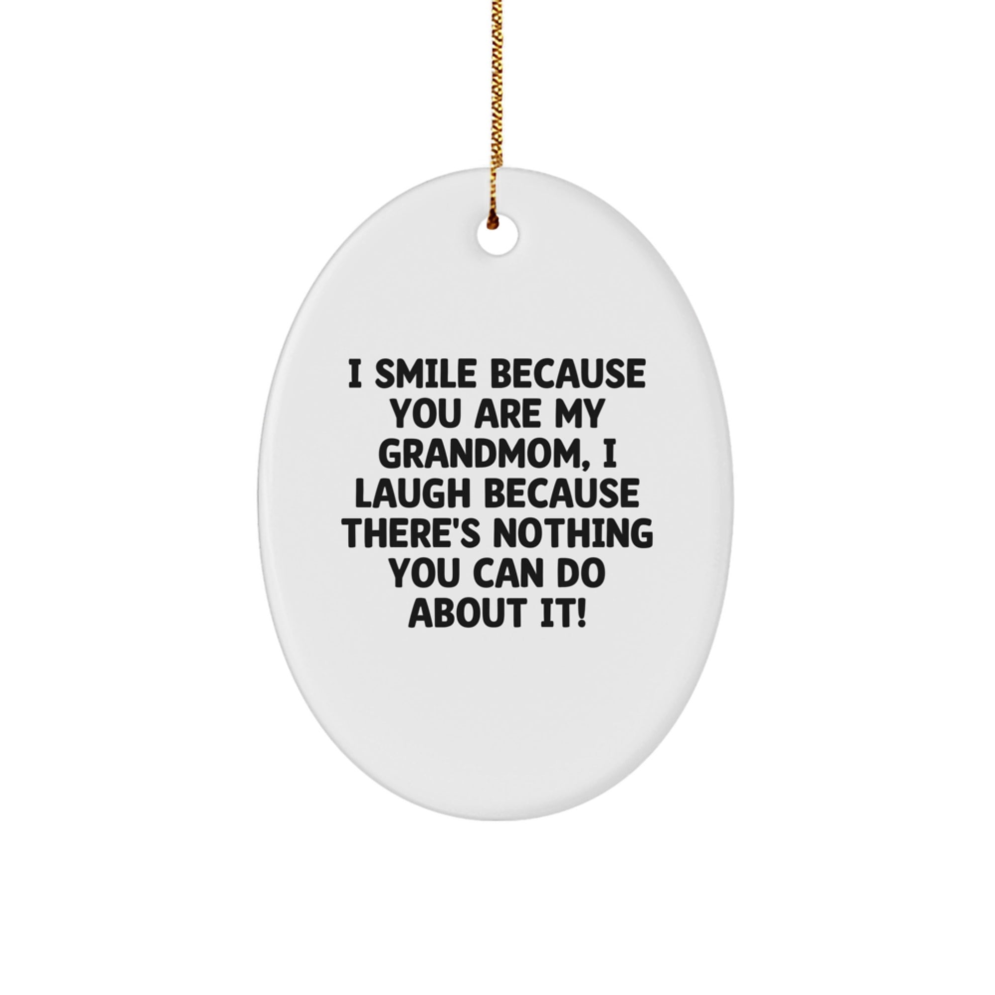 Funny Grandmom Oval Ornament Gifts from Loved Ones, Perfect for Christmas Unique Gifts, Grandmom Gifts for Women, Oval Ornament Decorations - Image 1