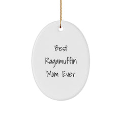 Ragamuffin Cat Mom's Funny Oval Ornament, Gifts from Best Ragamuffin Mom Ever to Ragamuffin Cat Lovers, Unique Christmas Unique Gifts for Family and Friends - Image 1