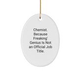 Chemist Oval Ornament Gifts from Friends, Family, Coworkers for Men, Women, Christmas Unique Decorations - Image 1