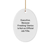 Funny Oval Ornaments for Executive Men Gifts from Friends and Family for Christmas Unique - Image 1