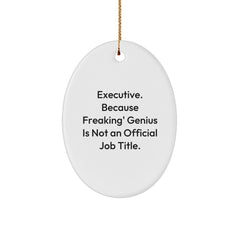 Funny Oval Ornaments for Executive Men Gifts from Friends and Family for Christmas Unique - Image 1