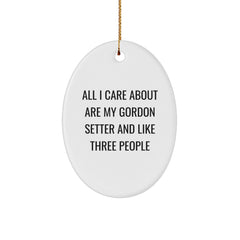 Unique Oval Gordon Setter Dog Ornament Gifts from Family for Christmas - Image 1