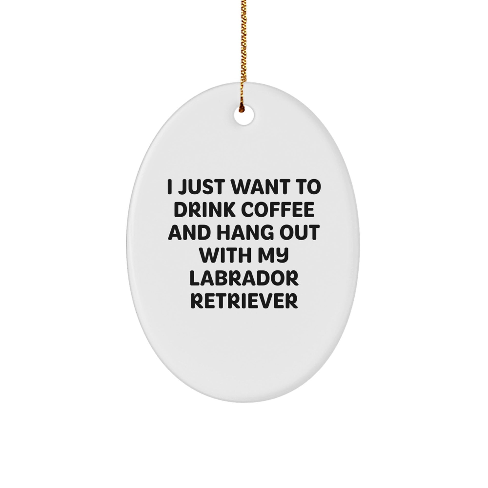 Labrador Retriever Dog Oval Ornament Gifts from Friends for Christmas - Image 1