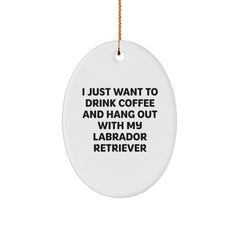 Labrador Retriever Dog Oval Ornament Gifts from Friends for Christmas - Image 1