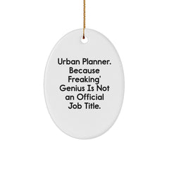 Urban Planner Oval Ornament Funny Quote Gifts from Friends and Family for Christmas - Image 1